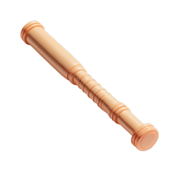 Baseball Bat Icon - 3D Sports Equipment Illustration