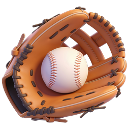 Baseball Glove Icon - 3D Rendered Sports Equipment