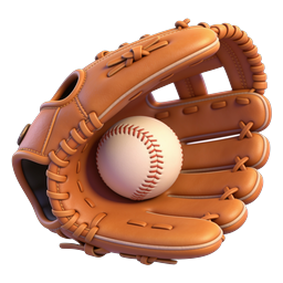 Baseball Glove Icon | 3D Sports Equipment