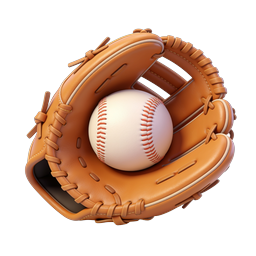 Baseball Glove with Ball Icon | Premium Sports 3D Render