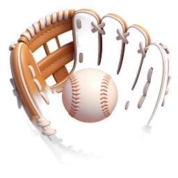 Baseball Glove and Ball 3D Icon - Sports Equipment
