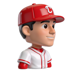 Baseball Player 3D Icon - Youth Sports Character