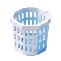 Stylish Hexagonal Basket Icon for Modern Design