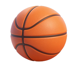 Realistic Basketball on Court Icon | Premium Sports Graphics