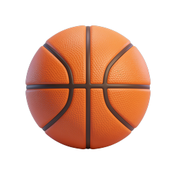 Realistic Basketball Icon - 3D Rendered Sports Graphic
