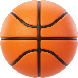 Realistic Basketball Icon - 3D Sports Ball Graphic