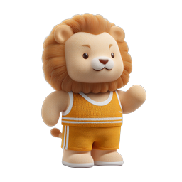 Playful Basketball Lion Icon for Youth Sports