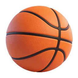 Realistic 3D Basketball Icon - Sports Ball Design