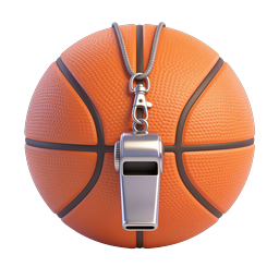 Basketball Whistle Sports Icon - Referee & Coaching