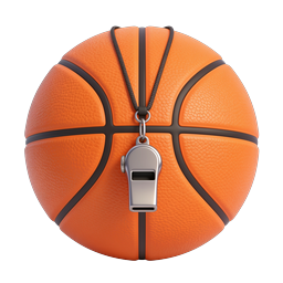Basketball with Whistle Icon - Sports Equipment