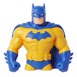 Batman-Inspired Clay Style Superhero Figure | 3D Icon
