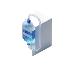 ไอคอนลูกบาศก์เซลล์แบตเตอรี่เรืองแสง - ดีไซน์ 3D แบบ Isometric