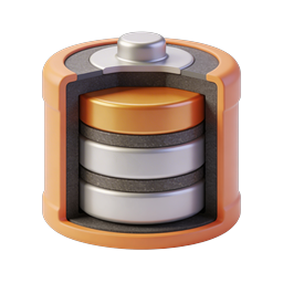 Realistic Battery Cutaway Icon - Energy & Power
