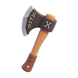 Fantasy-Streitaxt 3D-Icon - Mittelalterliche Waffe