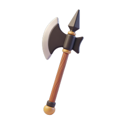 Battle Axe Weapon Icon - 3D Fantasy Game Asset