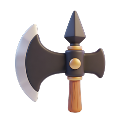 Ícone de Arma Machado de Batalha - Fantasia Medieval em 3D