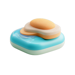 プールフロート上のサマービーチハット 3D アイコン