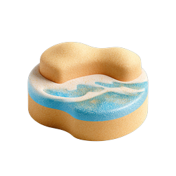 Beach Sponge 3D Icon - Coastal Paradise Design