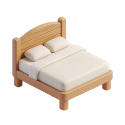 Cozy Bed Icon for Home and Decor Websites