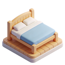 Charming Bed Icon for Interior Design and Home Decor