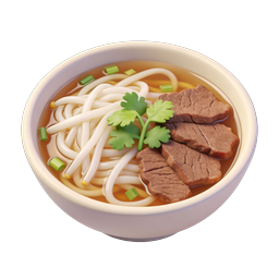 Beef Noodle Soup Icon - 3D Asian Cuisine Bowl
