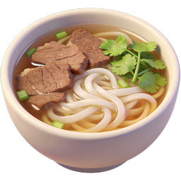 Beef Noodle Soup Bowl Icon - Asian Cuisine 3D