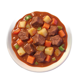 Hearty Beef Stew Bowl - 3D Realistic Food Icon