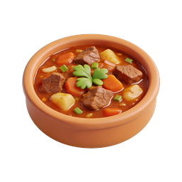 Hearty Beef Stew Bowl 3D Icon | Comfort Food Graphic
