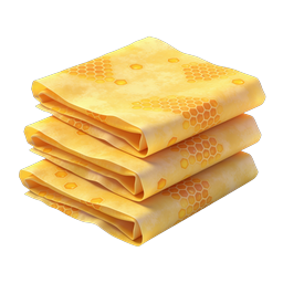 Beeswax Wraps Stack Icon - Eco-Friendly Honeycomb