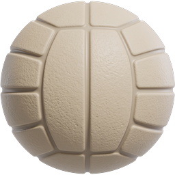 Beige Basketball Sphere Icon | 3D Sports Ball Design