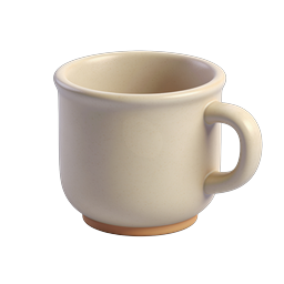 Beige Coffee Mug Icon for Food and Beverage Projects