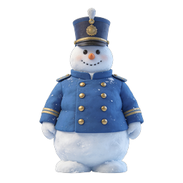 Charming Bellhop Snowman Christmas Holiday Icon
