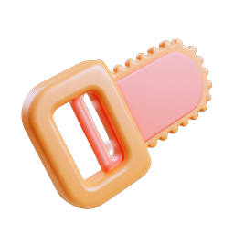 Stylish 3D Belt Buckle Clay Icon for Fashion & Accessories