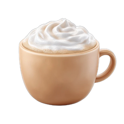 Charming Coffee Cup Icon with Whipped Cream