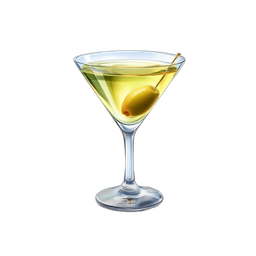 Elegant Martini Glass Icon for Cocktail Menus