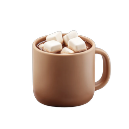 Delicious Hot Chocolate Icon with Marshmallows