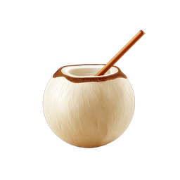 Coconut Drink Icon for Tropical Themed Designs