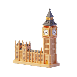Icona del Big Ben per progetti di viaggio e turismo