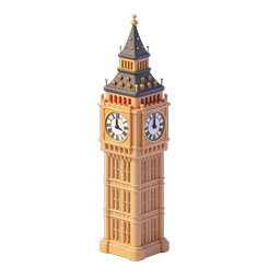 Big Ben Icon - London Clock Tower Symbol