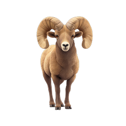 Realistic Bighorn Ram Icon | 3D Wildlife Illustration