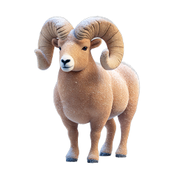 Bighorn Ram Wildlife Icon - Realistic 3D Render