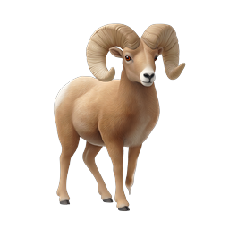 Realistic Bighorn Sheep Ram 3D Wildlife Icon