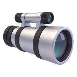 Realistic 3D Binoculars Icon | Premium Object Icon