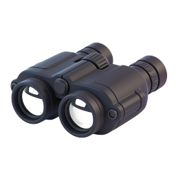Realistic 3D Binoculars Icon - Optical Equipment