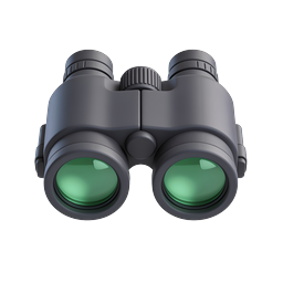 Realistic Binoculars Icon - 3D Optical Equipment