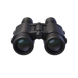 Binoculars Icon - Realistic 3D Optical Observation