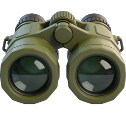 軍用双眼鏡アイコン - 3D リアルなアウトドア光学機器