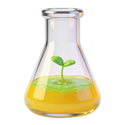 Bio Flask Sprout Icon | Green Energy & Biotech Symbol