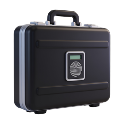 Biometric Briefcase Icon - Secure Business Case