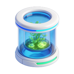 Futuristic Biotech Plant Chamber Reactor Icon